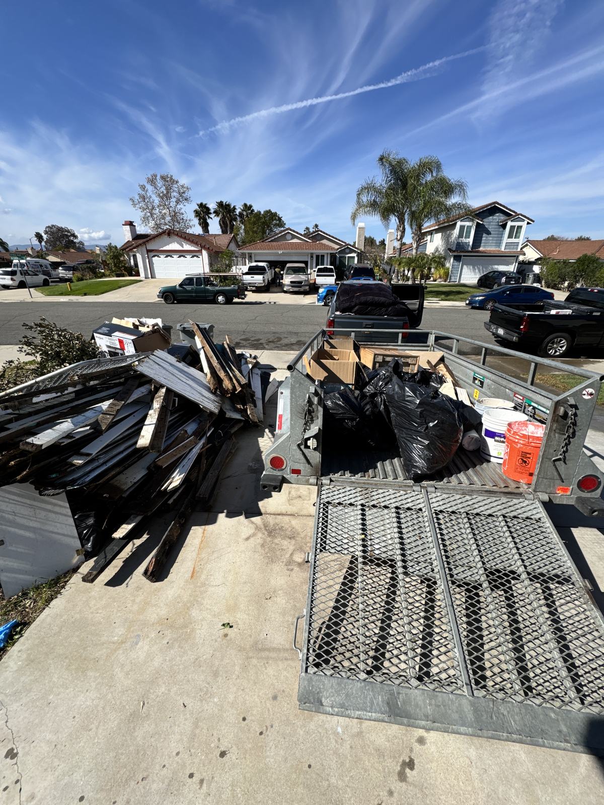 Junk removal in Menifee, CA — Junk Corral job photo